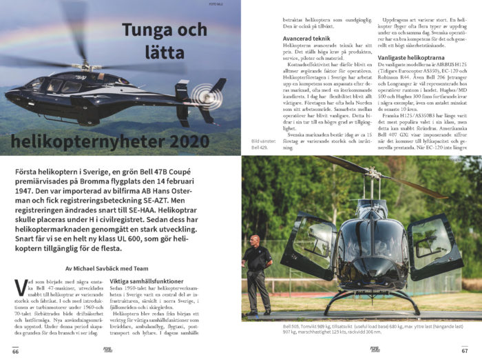 Tunga och lätta helikopternyheter 2020 – Team Michael Savbäck