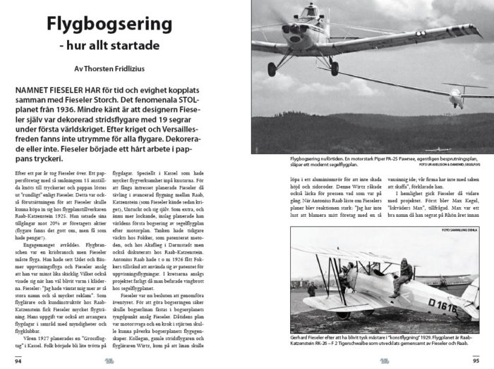 Flygbogsering – hur allt startade – Thorsten Fridlizius