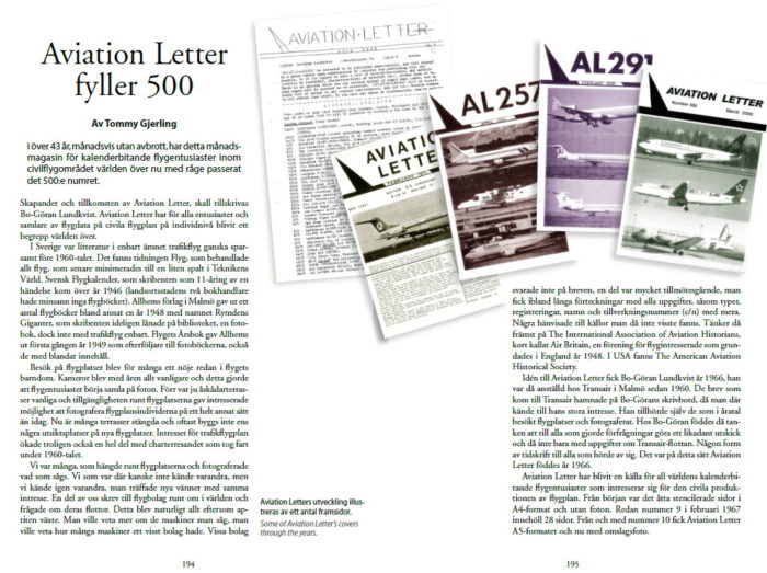 Aviation letter fyller 500 – Tommy Gjerling