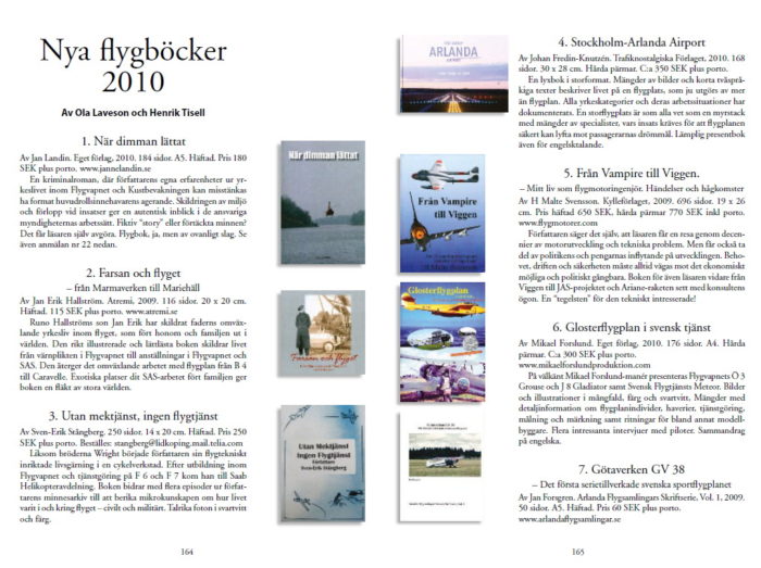 Nya flygböcker 2010 – Ola Laveson och Henrik Tisell