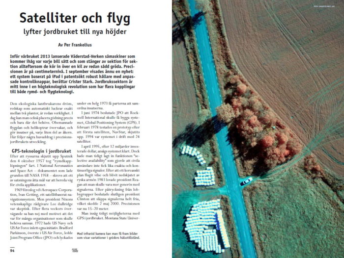 Satelliter och flyg lyfter jordbruket till nya höjder – Per Frankelius