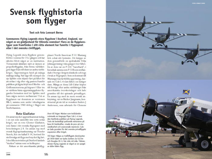Flying Legends, Svensk flyghistoria som flyger – Lennart Berns